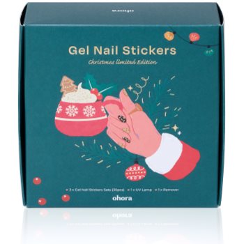 ohora Semi Cured Gel Nail Strips Christmas Set set cadou de Crăciun pentru unghii